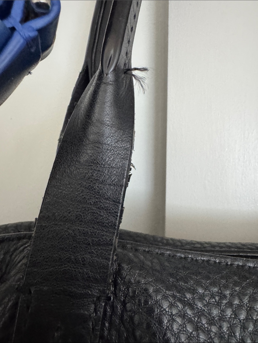 Cole Haan Black Pebbled Leather Travel Tote - Picture 4 of 6